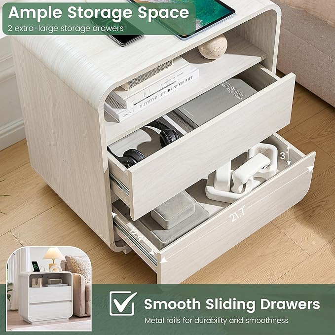 Farmhouse White Nightstand