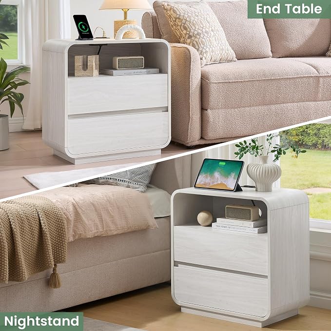Farmhouse White Nightstand